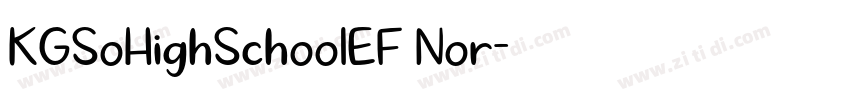 KGSoHighSchoolEF Nor字体转换
